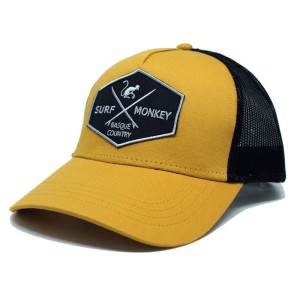 Czapka Trucker - 5 Paneli / Jeden rozmiar (Musztardowy/Czarny)