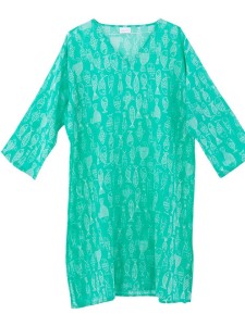 Overbeck and Friends Tunika "Crazy Fish" w kolorze zielonym rozmiar: M/L