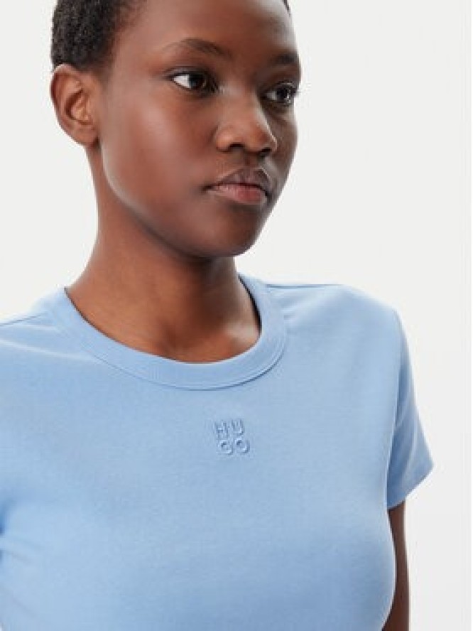 HUGO T-Shirt Delanor 50512000 Niebieski Slim Fit