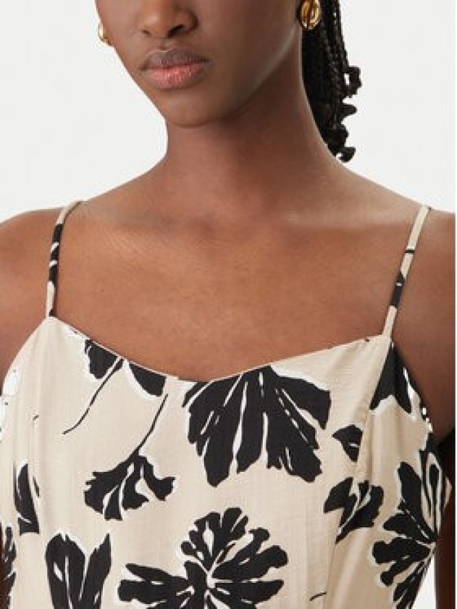 Vero Moda Sukienka letnia Jennifer 10341972 Beżowy Regular Fit