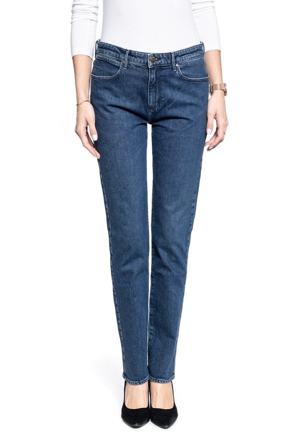 SPODNIE DAMSKIE WRANGLER STRAIGHT NIGHTFALL W28TWB96U 112128533