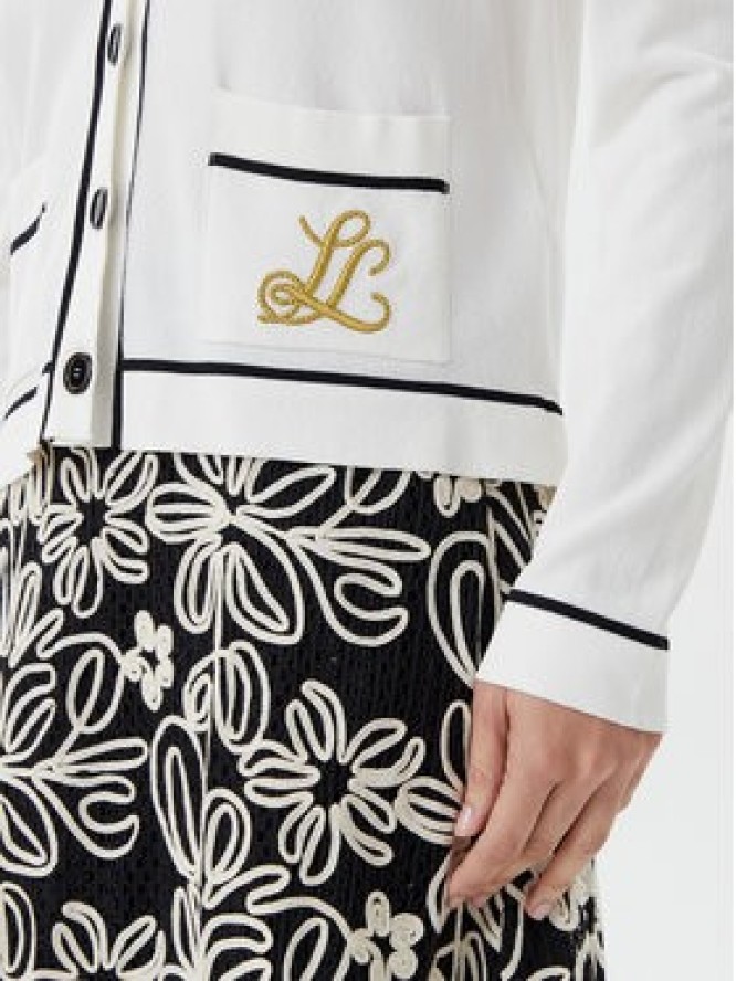 Luisa Spagnoli Kardigan Canaria 100003 Écru Regular Fit