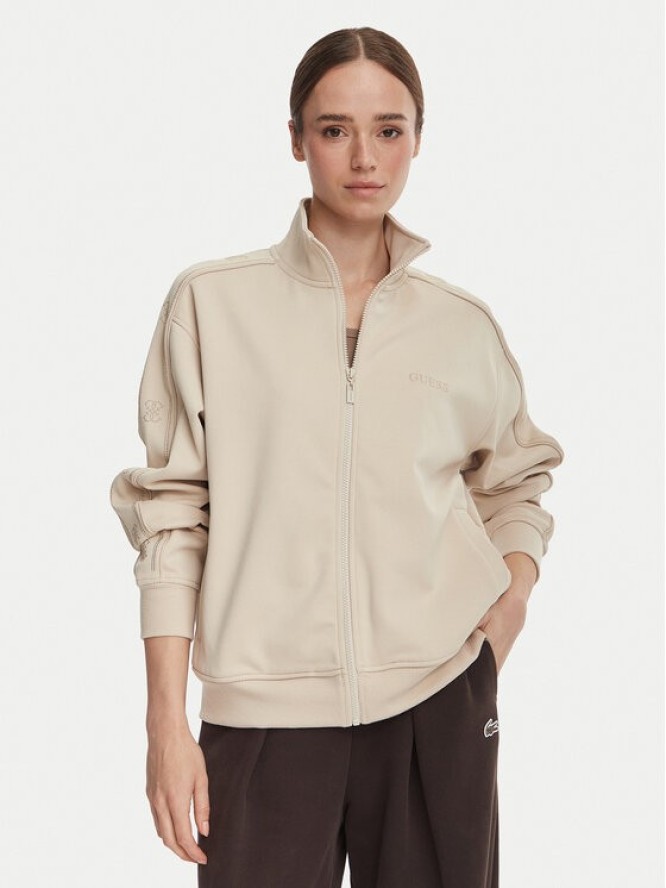 Guess Bluza V5BQ15 KCX22 Beżowy Regular Fit