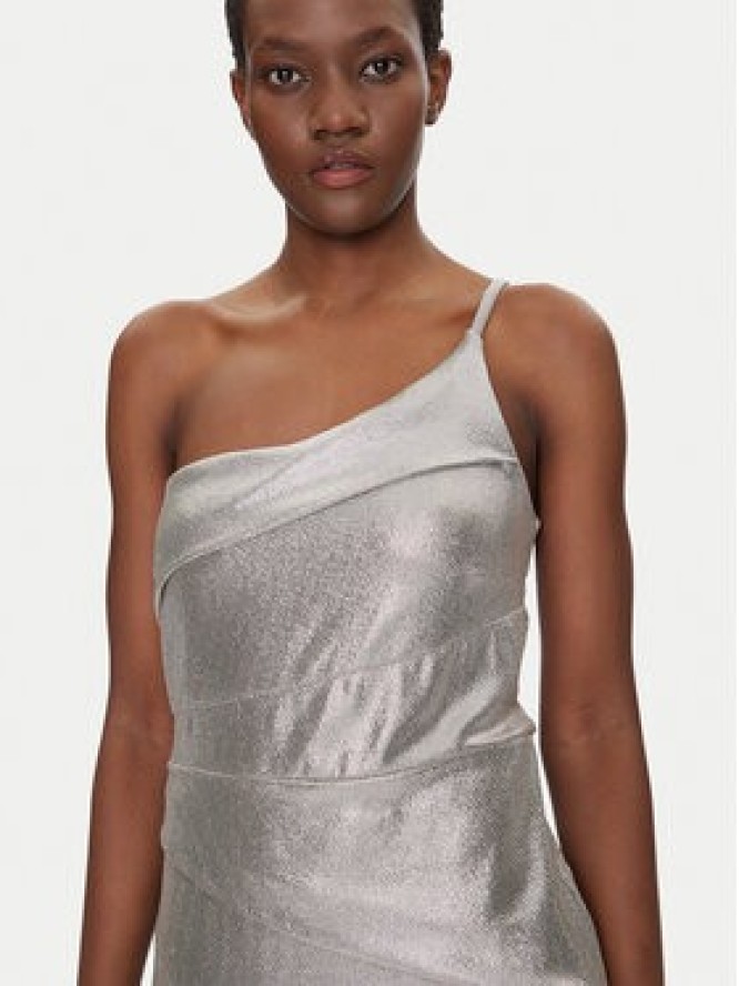 Rinascimento Sukienka wieczorowa CFC0019900002 Srebrny Regular Fit