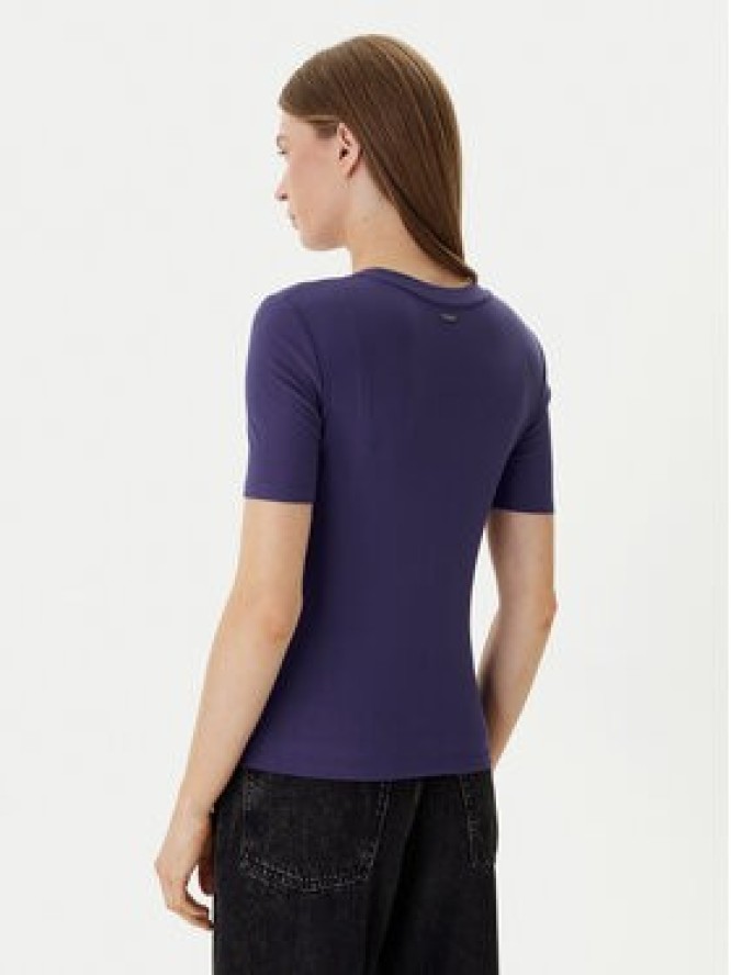 Calvin Klein T-Shirt LV044D246G Fioletowy Slim Fit