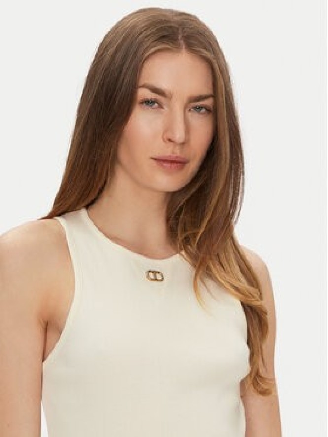 TWINSET Top 251TP2550 Beżowy Slim Fit