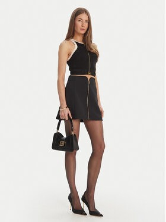 Elisabetta Franchi Spódnica midi GO-150-61E2 Czarny Regular Fit