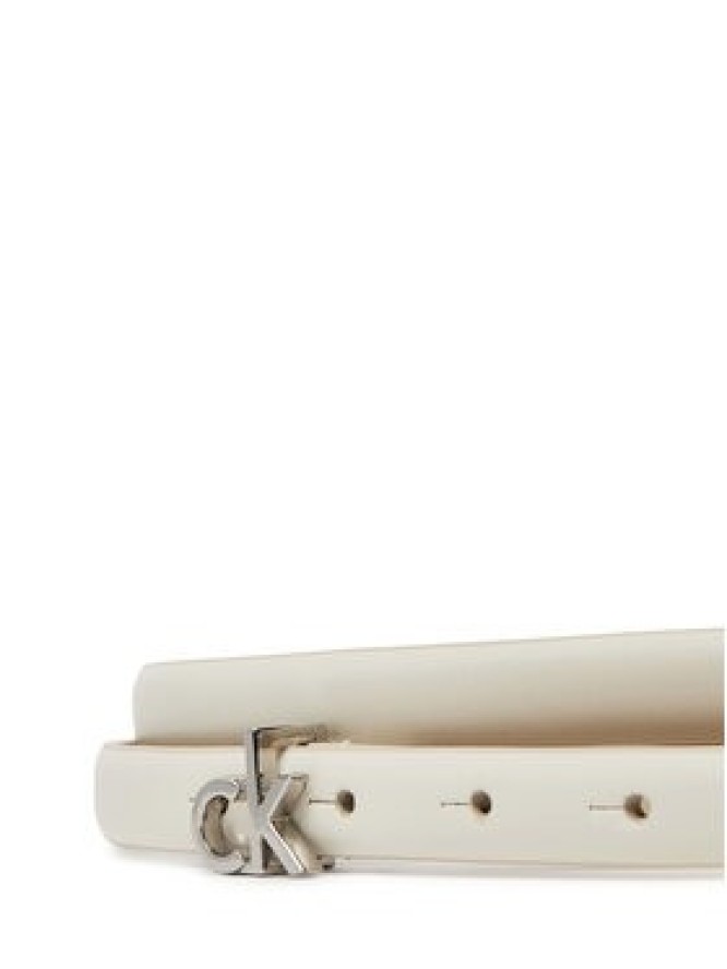 Calvin Klein Pasek Damski Ck Buckle Skinny Belt 1.5 K60K612932 Biały