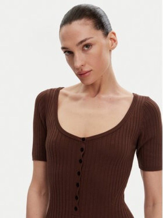 Herskind Sukienka dzianinowa Toffee 5536106 Brązowy Regular Fit