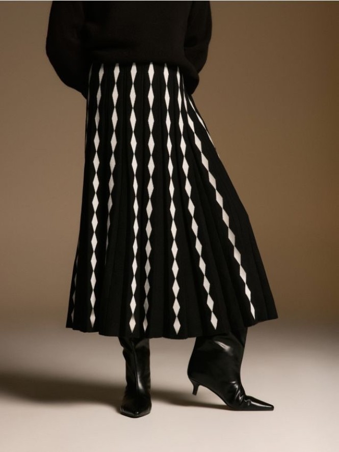 Spódnica z wiskozą - wielobarwny