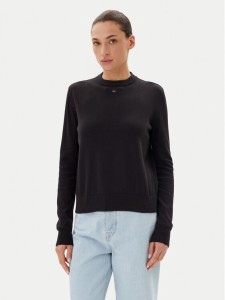 Tommy Jeans Sweter Essential DW0DW20159 Czarny Regular Fit