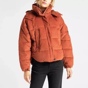 LEE PUFFER JACKET DAMSKA KURTKA SZTRUKSOWA BURNT OCRA L56VMGOM 112113113