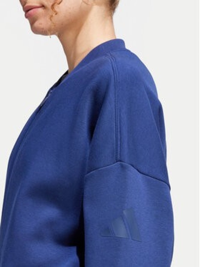 adidas Bluza Essentials Contemporary Logo JD9968 Granatowy Loose Fit