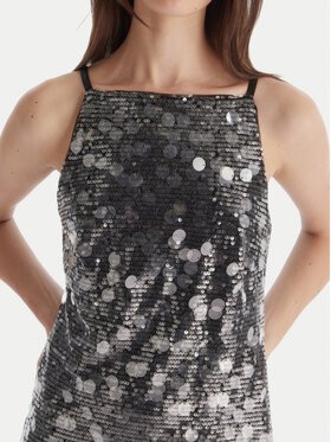 DKNY Sukienka koktajlowa DD54AN04 Srebrny Slim Fit