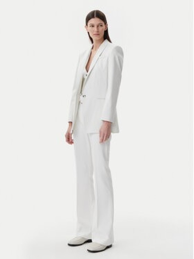 HUGO Spodnie materiałowe 50537602 Biały Flare Fit