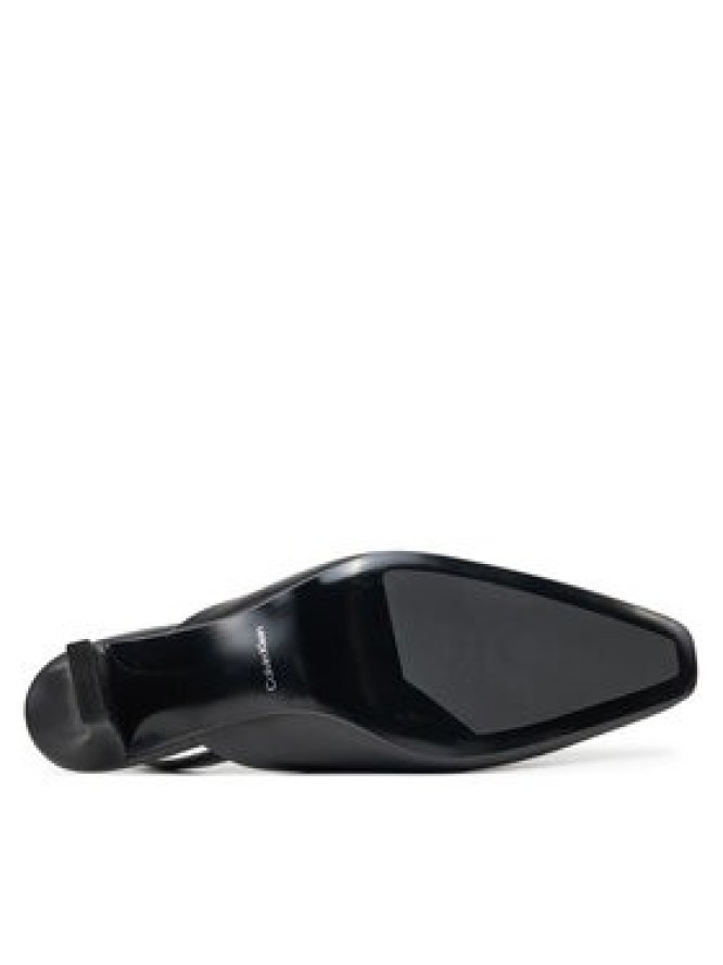 Calvin Klein Czółenka Heel Mule Pump 50 - Lth HW0HW02551 Czarny