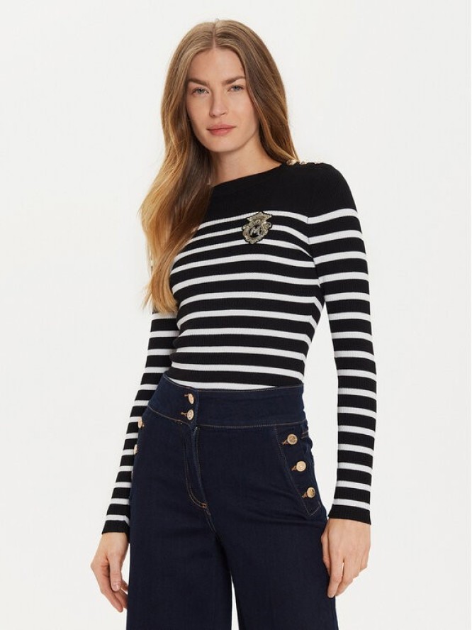 Morgan Sweter 242-MRAY Czarny Slim Fit