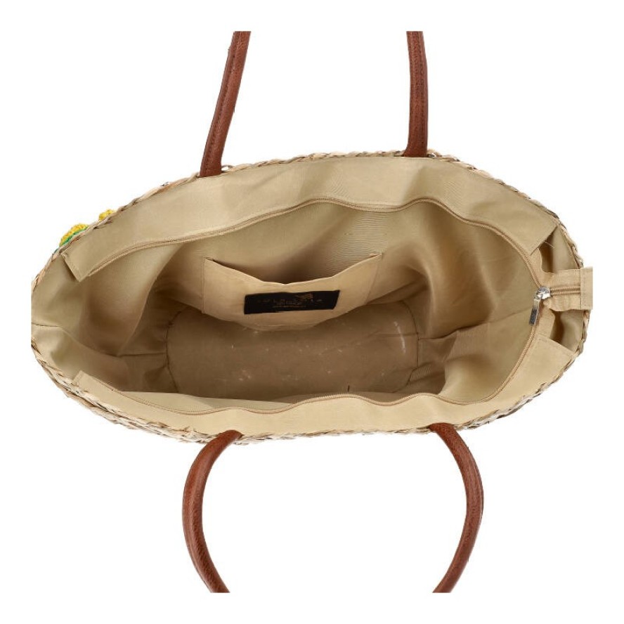 Brązowa Torebka Damska Sca'Viola Stylowy Koszyk Boho