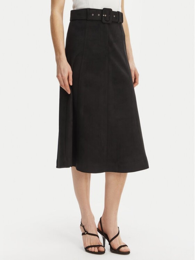 Rinascimento Spódnica z imitacji skóry CFC0127915003 Czarny Regular Fit