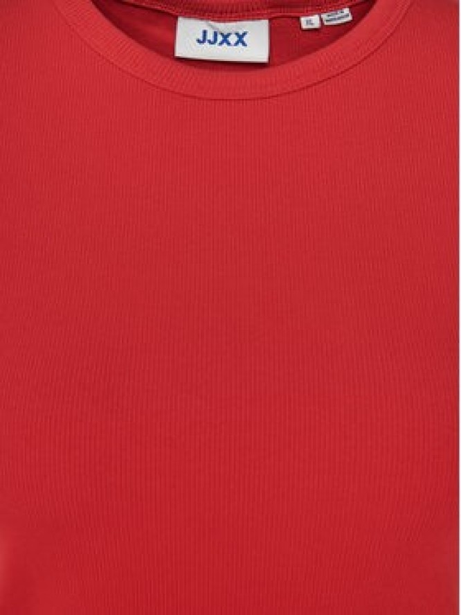 JJXX T-Shirt Florie 12217164 Czerwony Slim Fit