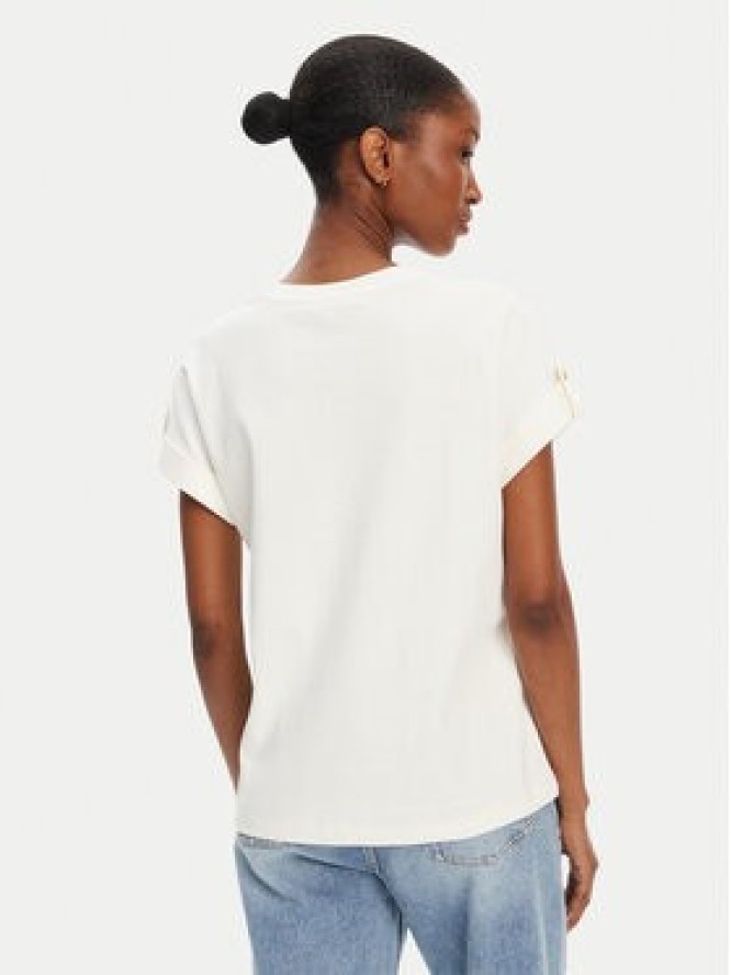 Tommy Hilfiger T-Shirt Gold Button WW0WW45628 Biały Regular Fit