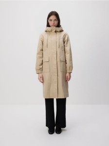 Parka z kapturem - beżowy