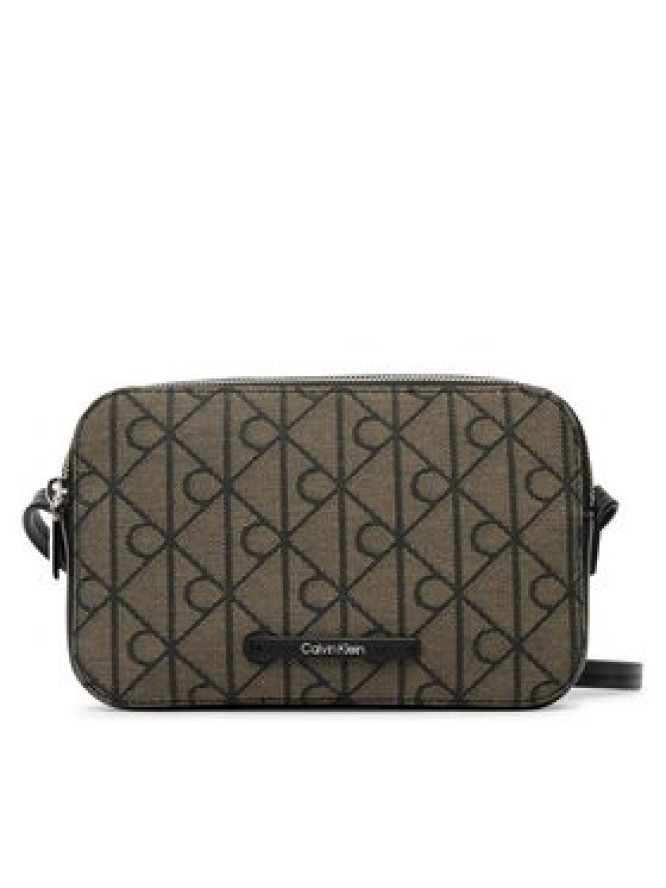 Calvin Klein Torebka Emblem Trio Pebble Shoulder Bag LV04F3533G Brązowy