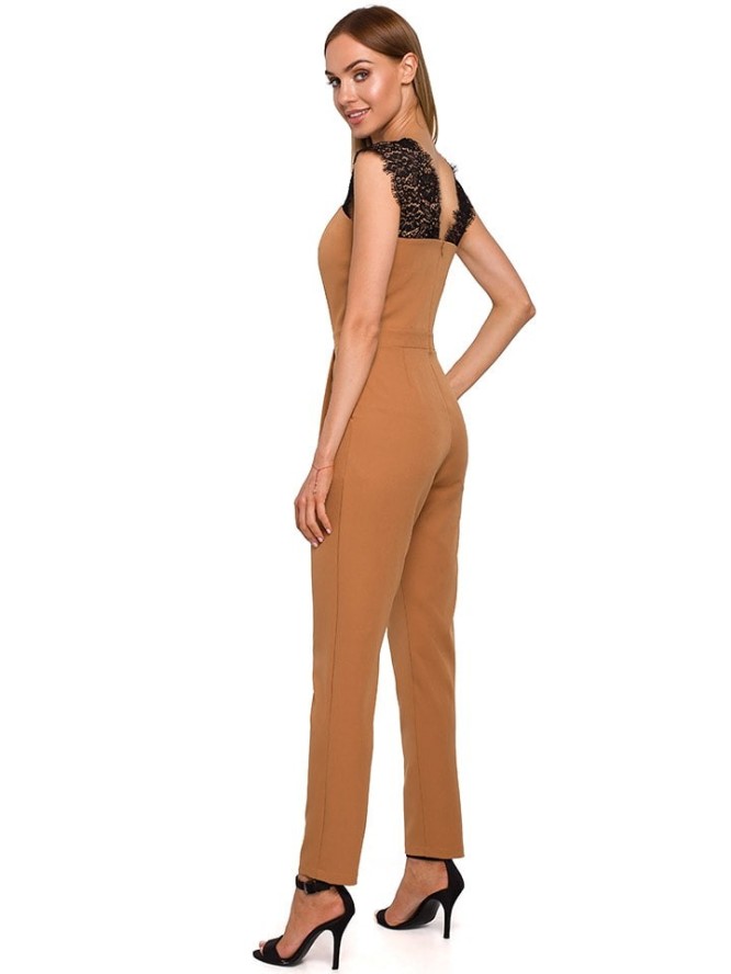 made of emotion Kombinezon w kolorze musztardowo-czarnym rozmiar: XXL