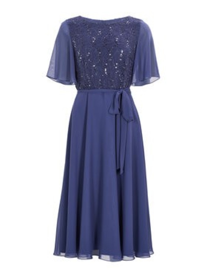 Swing Sukienka koktajlowa 5AI02500 Niebieski Regular Fit