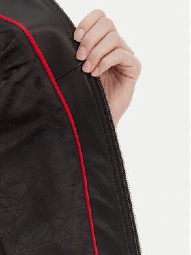 HUGO Kurtka skórzana Lasari 50555743 Czarny Regular Fit