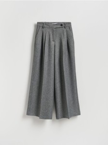 Spodnie z zakładkami - ciemnoszary