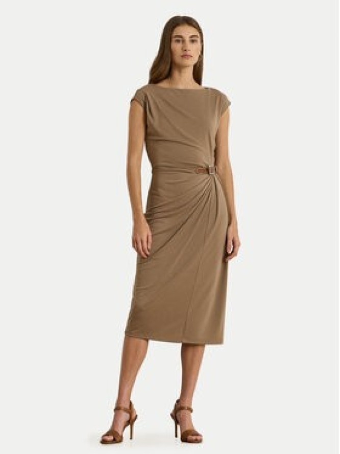 LAUREN RALPH LAUREN Sukienka codzienna 200980221001 Brązowy Slim Fit