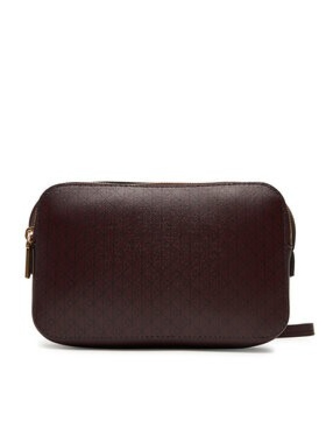 Calvin Klein Torebka Emblem Aop Elongated Camera Bag LV04F3268G Bordowy