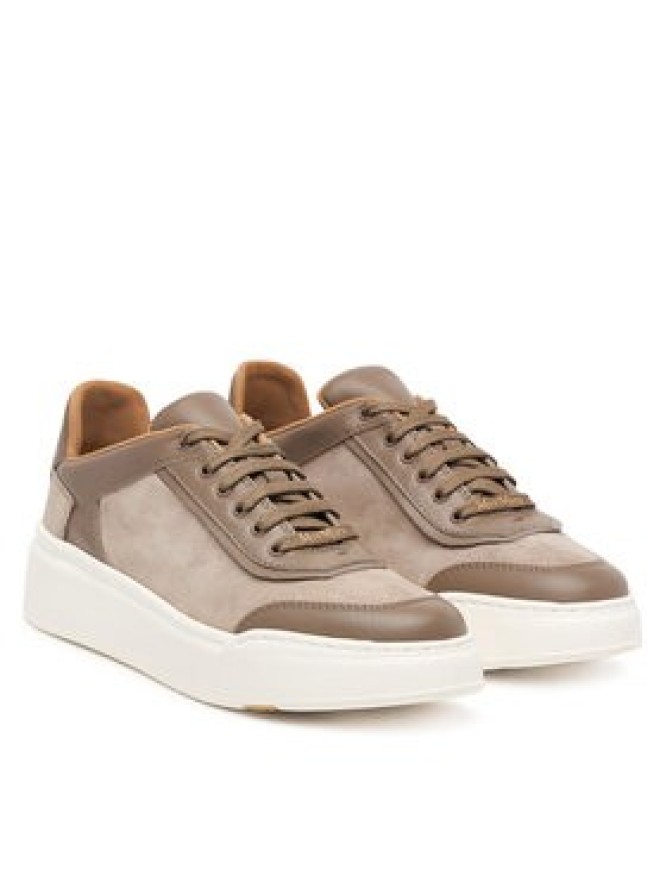 Max Mara Sneakersy Isuede 2624766031 Szary jasny