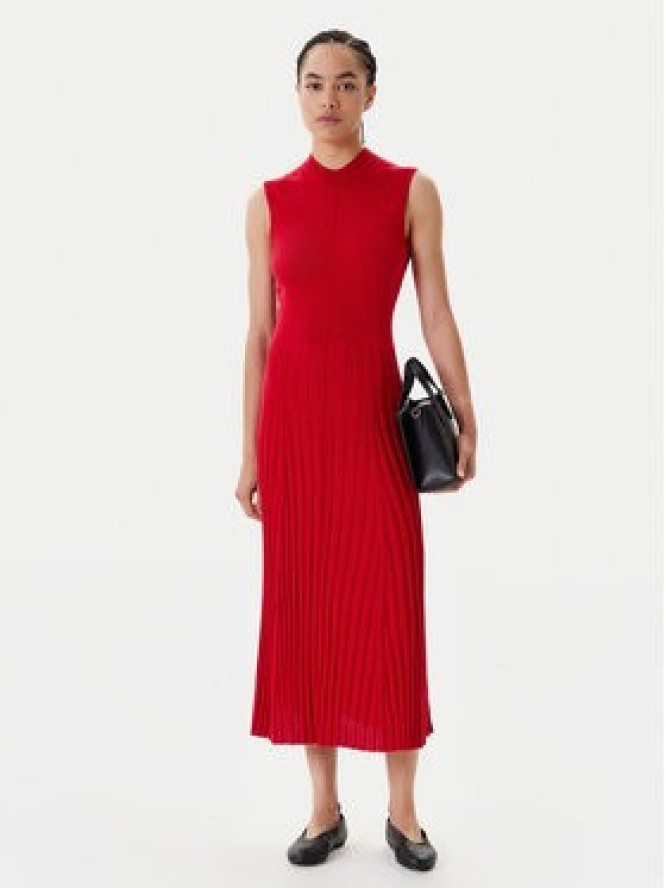 Tommy Hilfiger Sukienka dzianinowa WW0WW45653 Czerwony Slim Fit