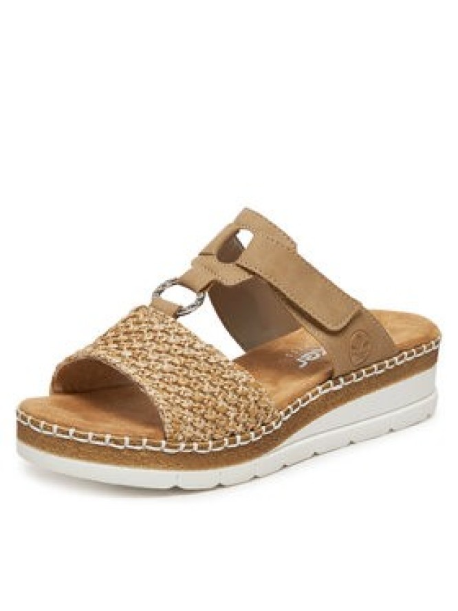 Rieker Klapki V1243-60 Beżowy