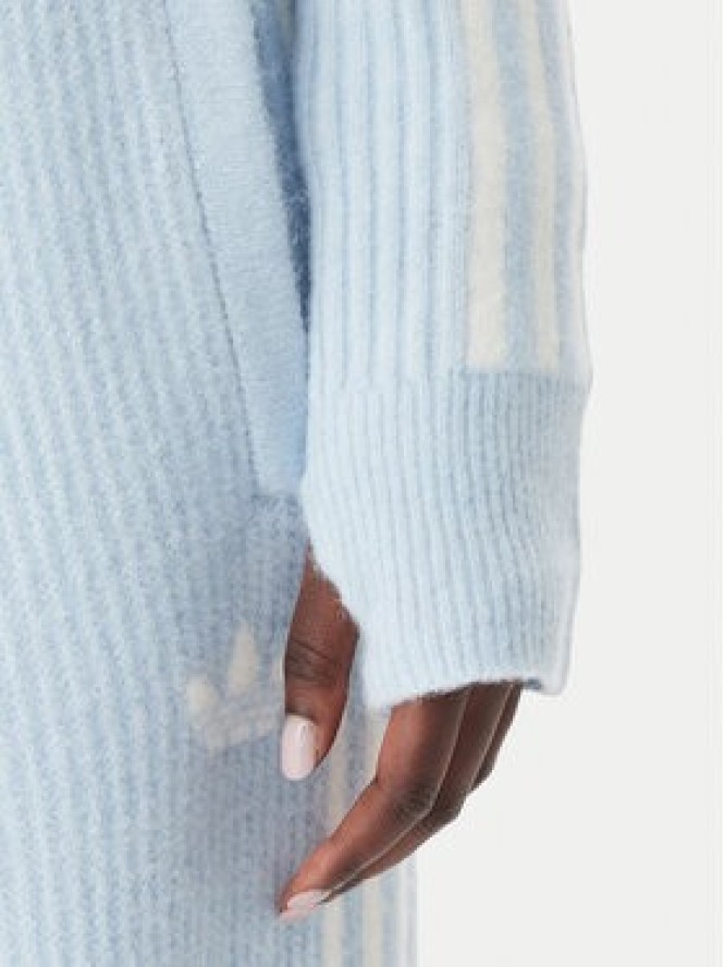 adidas Sweter Adidas x Jennie Knitted Wrap LD8932 Niebieski jasny Slim Fit