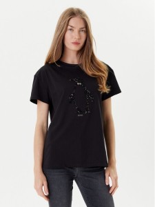 Liu Jo T-Shirt MF5412 JS923 Czarny Regular Fit