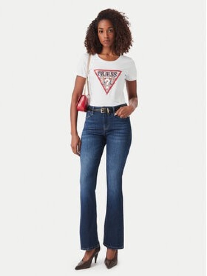 Guess T-Shirt W6YI25 K4344 Biały Slim Fit