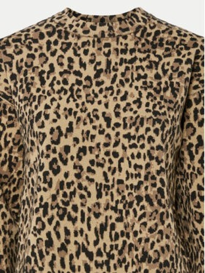 Pieces Sweter Seo 17156343 Brązowy Regular Fit