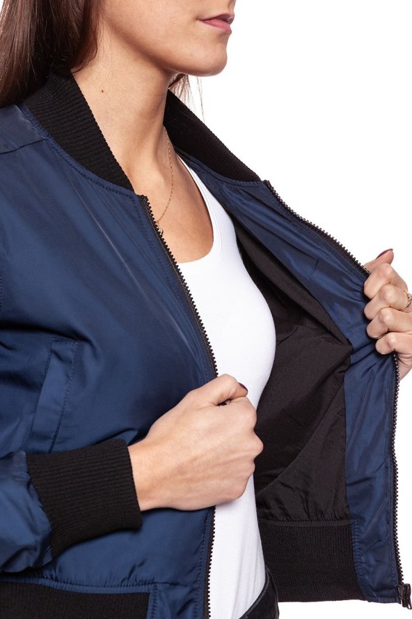 DAMSKA KURTKA PRZEJŚCIOWA WRANGLER BOMBER NAVY W4121XC35 112128752