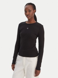 Calvin Klein Jeans Bluzka LV047E205G Czarny Slim Fit