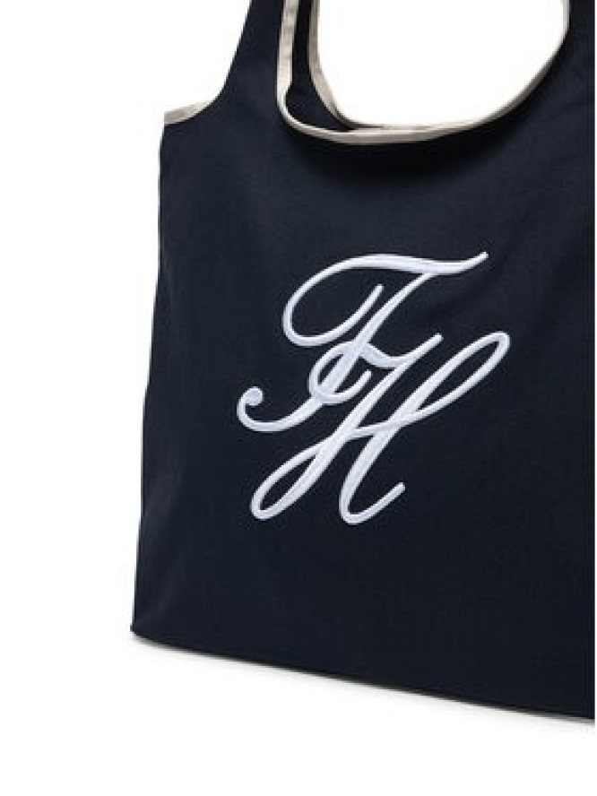 Tommy Hilfiger Torebka Th Summer Tote Canvas AW0AW18398 Granatowy