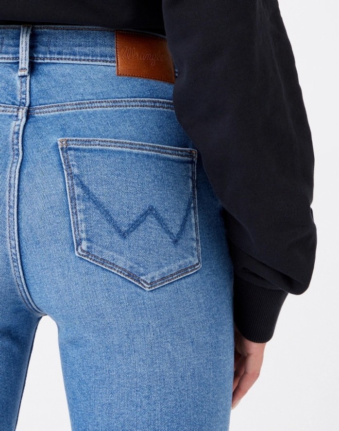 WRANGLER HIGH RISE SKINNY DAMSKIE SPODNIE JEANSOWE JEANSY RIVER W27H4741G 112145956