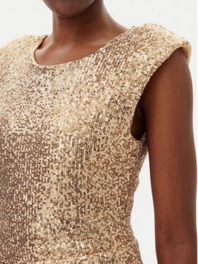 Gaudi Sukienka koktajlowa 511FD14008 Złoty Regular Fit