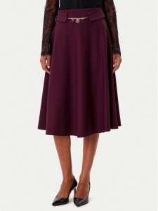 Rinascimento Spódnica trapezowa CFC0126216003 Bordowy Regular Fit