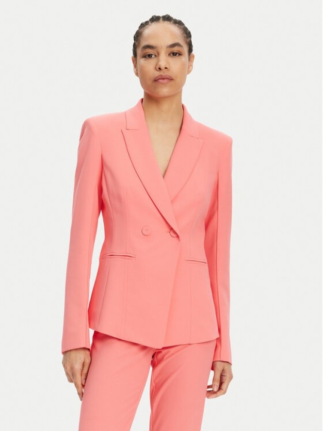 Patrizia Pepe Marynarka 2S1528 A411 R854 Koralowy Regular Fit