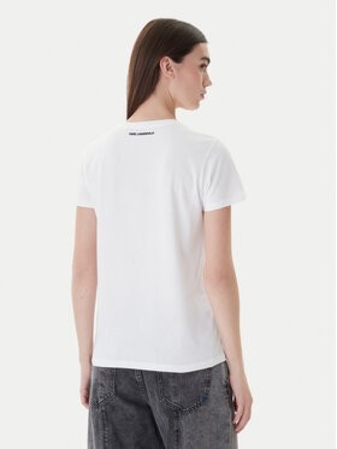 KARL LAGERFELD T-Shirt A1W17019 Biały Regular Fit