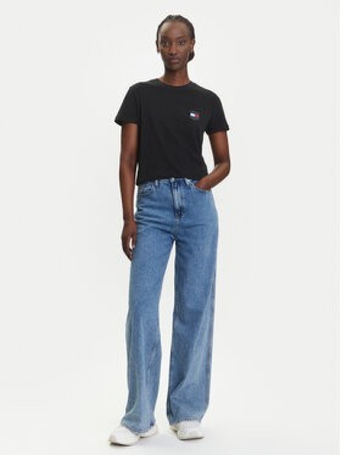 Tommy Jeans T-Shirt Flag DW0DW21423 Czarny Regular Fit