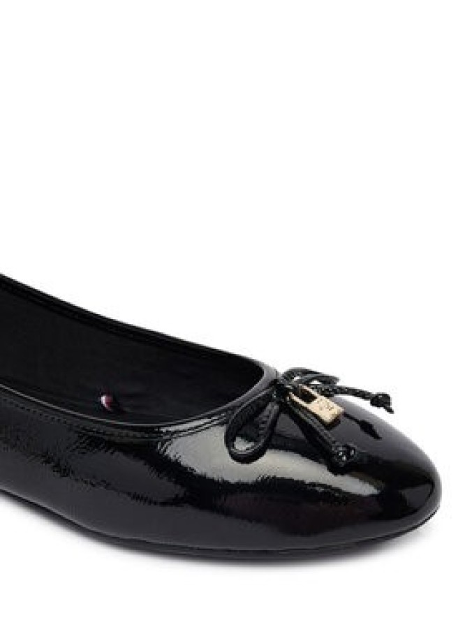 Tommy Hilfiger Baleriny Hilifger Patent Ballet FW0FW09005 Czarny